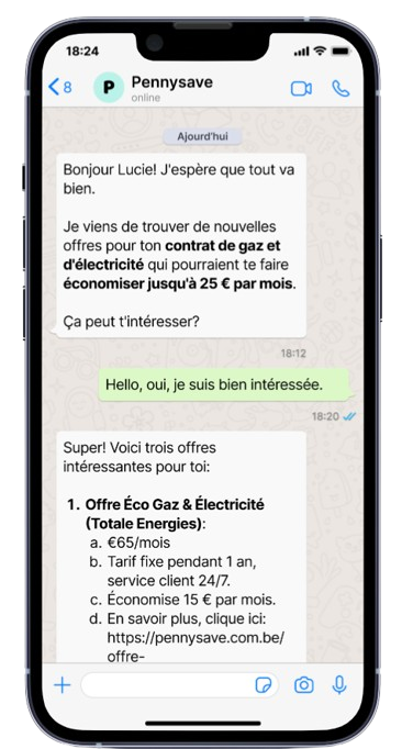 Screenshot showing iPhone with offers finding feature